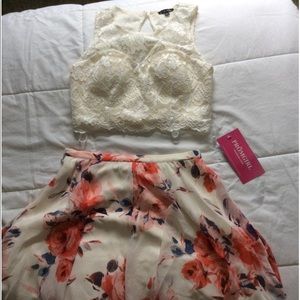 Prom girl 2 piece dress